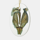 みみずの顎の楕円形のクリスマスのオーナメント セラミックオーナメント (左)