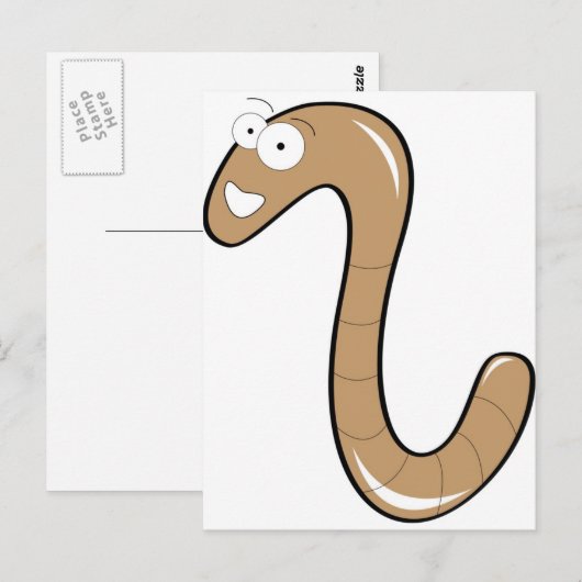 みみず ポストカード (正面/裏面)