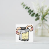 みみず、餌および釣り道具の店 スクエア名刺 (スタンド正面)