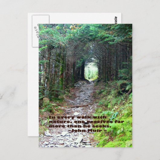 みょうばんの洞窟の道: あらゆる歩行w/nature… ジョンMuir ポストカード (正面/裏面)
