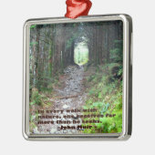 みょうばんの洞窟の道: あらゆる歩行w/nature… ジョンMuir メタルオーナメント (左)