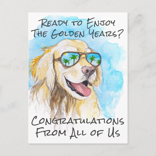 みんなから面白い退職おめでとう ポストカード (正面)