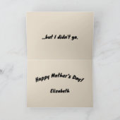 みんなが崖から飛び降りた... 面白い母の日 シーズンカード (内部)