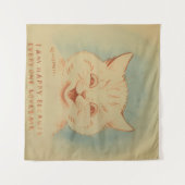 みんなが私を愛してくれるので私は嬉しい（かわいい子猫） タペストリー (正面(横))