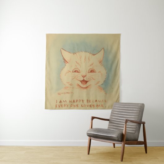 みんなが私を愛してくれるので私は嬉しい（かわいい子猫） タペストリー (インサイチュ)