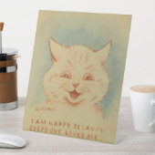 みんなが私を愛してくれるので私は嬉しい(かわいい子猫) 台座サイン (インサイチュ)