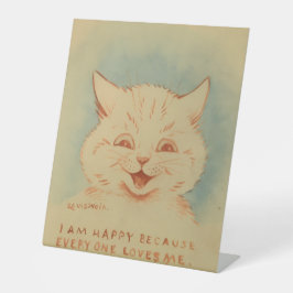 みんなが私を愛してくれるので私は嬉しい（かわいい子猫） 台座サイン