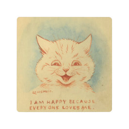 みんなが私を愛してくれるので私は幸せだ（ジンジャー猫） メタルプリント