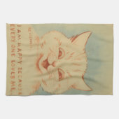 みんなが私を愛してくれるので私は幸せだ(可愛い猫) キッチンタオル (横)