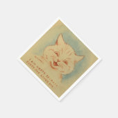 みんなが私を愛してくれるので私は幸せだ（笑顔の猫） スタンダードカクテルナプキン (角)