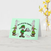 みんなこの中にCOVID-19クリスマスカードが入ってる カード (黄色い花)