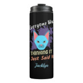 みんなだ考えって言っただけおもしろいだおもしろい タンブラー (正面)