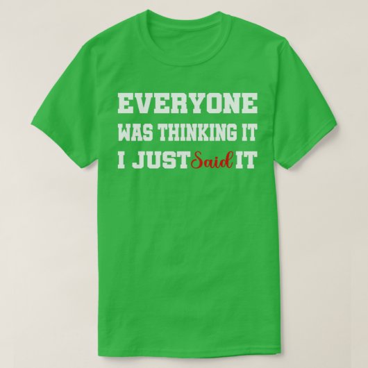 みんなだ考えるって内向的って言っただけよ Tシャツ (デザイン正面)