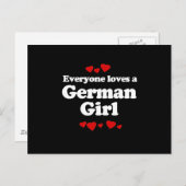 みんなでドイツの女の子Tシャツが大好き ポストカード (正面/裏面)