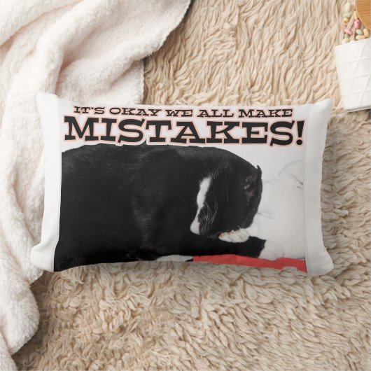 . .みんなでミスを犯す猫やる気を起こさせる引用文 ランバークッション (ブランケット)