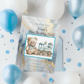 みんなで乗ろう!生後1年のお誕生日 招待状