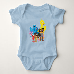 みんなで力を合わせよう ベビーボディスーツ