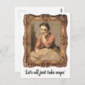 「みんなで昼寝しよう」はがきおもしろい ポストカード (正面/裏面)