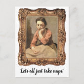 「みんなで昼寝しよう」はがきおもしろい ポストカード (正面)