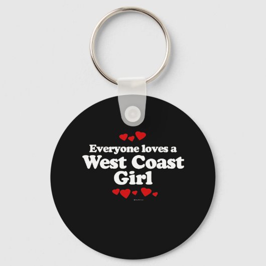 みんなで西海岸の少女Tシャツが大好き キーホルダー (正面)