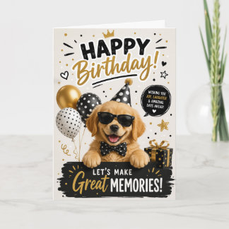 みんなに贈るかわいい犬の誕生日グリーティング サンキューカード