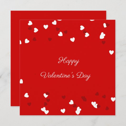 みんなのためのバレンタインデーの無料プリント シーズンカード (正面/裏面)