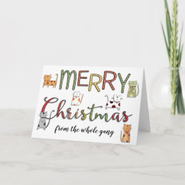 みんなのグループのホリデー·キャッツからクリスマスを楽しむ カード