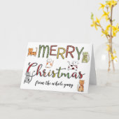 みんなのグループのホリデー·キャッツからクリスマスを楽しむ カード (黄色い花)