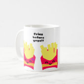 みんなの前でフライドポテト! コーヒーマグカップ (正面左)