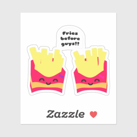みんなの前でフライドポテト！ シール (シート)