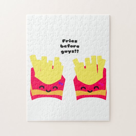 みんなの前でフライドポテト！ ジグソーパズル (縦)