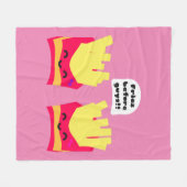 みんなの前でフライドポテト！ フリースブランケット (正面(横))