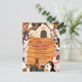 みんなの犬のお誕生日パーティーしよう ポストカード (スタンド正面)