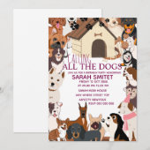 みんなの犬の誕生日パーティーしよう  Let's do 招待状 (正面/裏面)