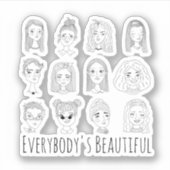 みんなの美しいフェミニスト・ドードル・アート シール (正面)