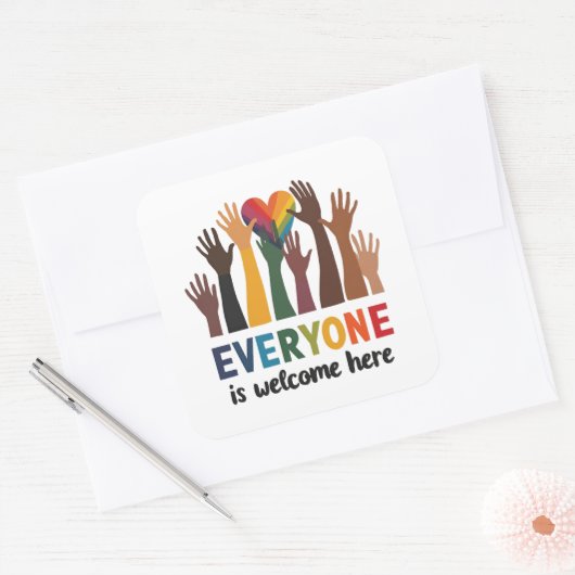 みんなようこそアイダホ先生 スクエアシール (封筒)