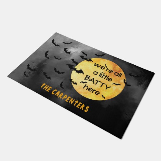 「みんなバティっパーソナライズされたて」 ドアマット (アングル)