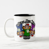 みんな不機嫌だ!コーヒーカップ ツートーンマグカップ (左)