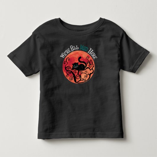 みんな不機嫌- Cheshire Cat Full Moon トドラーTシャツ (正面)