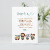 みんな乗って！トレインフィエスタ子供の誕生日 サンキューカード (スタンド正面)