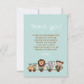 みんな乗って！トレインフィエスタ子供の誕生日 サンキューカード (正面)