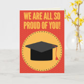 みんな卒業誇りを持ったカードだ カード (黄色い花)