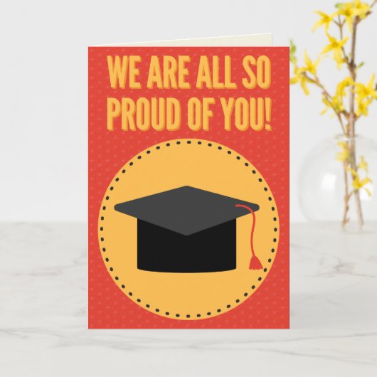 みんな卒業誇りを持ったカードだ カード (黄色い花)