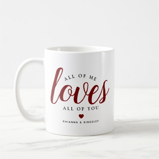 「みんな大好き」かわいいプレゼント コーヒーマグカップ (左)