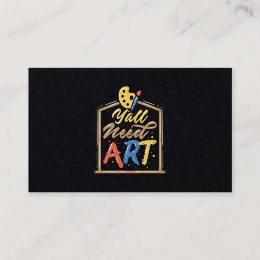 『みんな必要なアートアーティスト先生クラス絵の具カラー』 名刺 (正面)