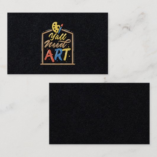 『みんな必要なアートアーティスト先生クラス絵の具カラー』 名刺 (正面/裏面)