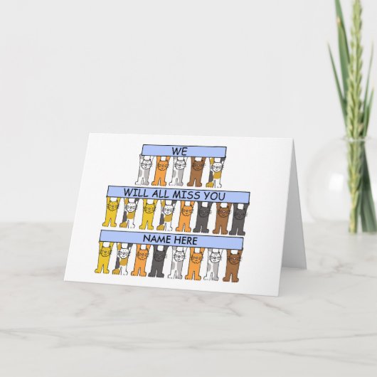 みんな恋しく思猫の漫画に カード (正面)