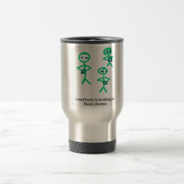 みんな携帯を見ている トラベルマグ