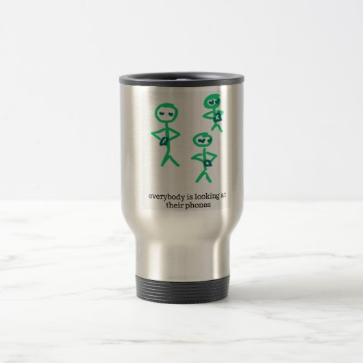 みんな携帯を見ている トラベルマグ (中央)