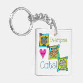 みんな猫が大好き キーホルダー (正面左)